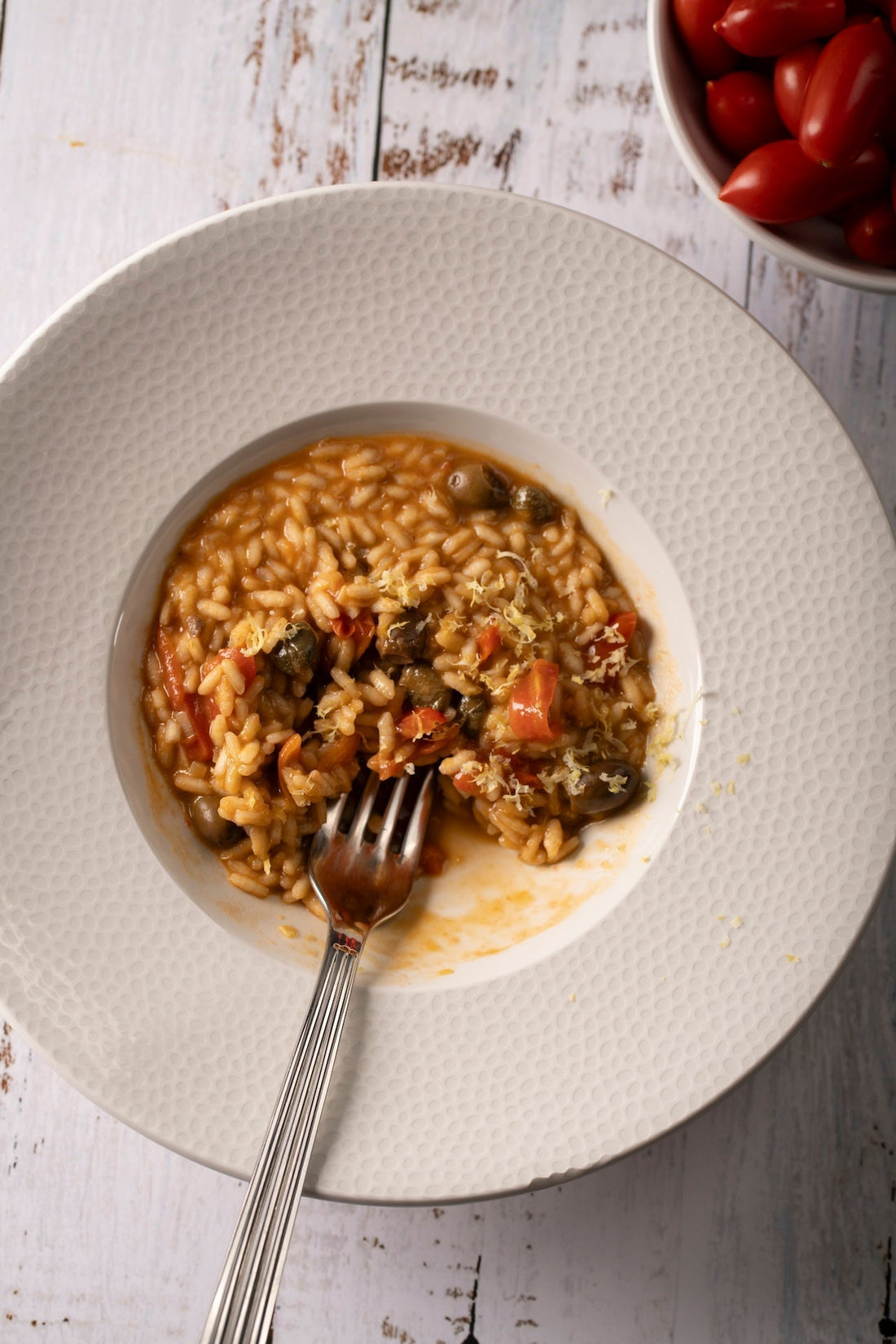 Risotto al Carnaroli Affumicato alla Puttanesca — La Ricetta de Gli Aironi