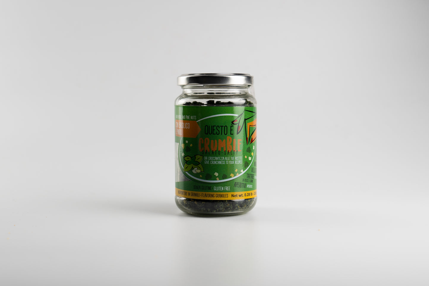 Basil and Pine Nut Crumble